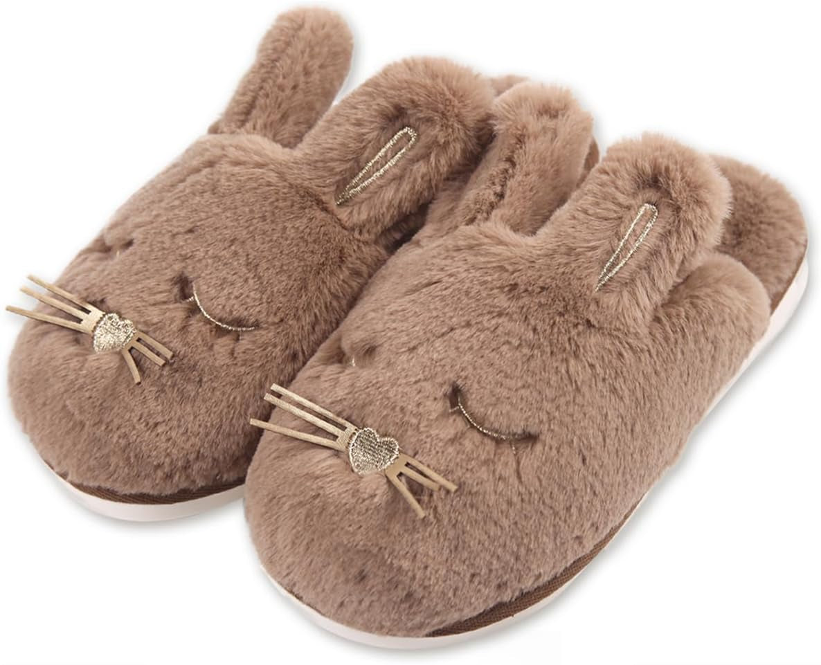 Fuzzy Bunny House Slippers