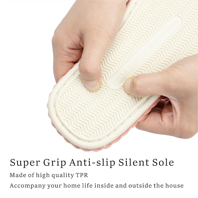 Slippers for Women Memory Foam House Womens Slipper Slides Home Bedroom Bathroom Spa Open Toe Corduroy Bow Slippers Cozy Comfortable