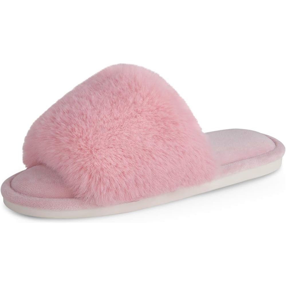 Plush Faux Fur Slippers