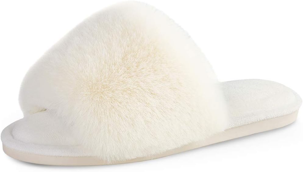 Plush Faux Fur Slippers