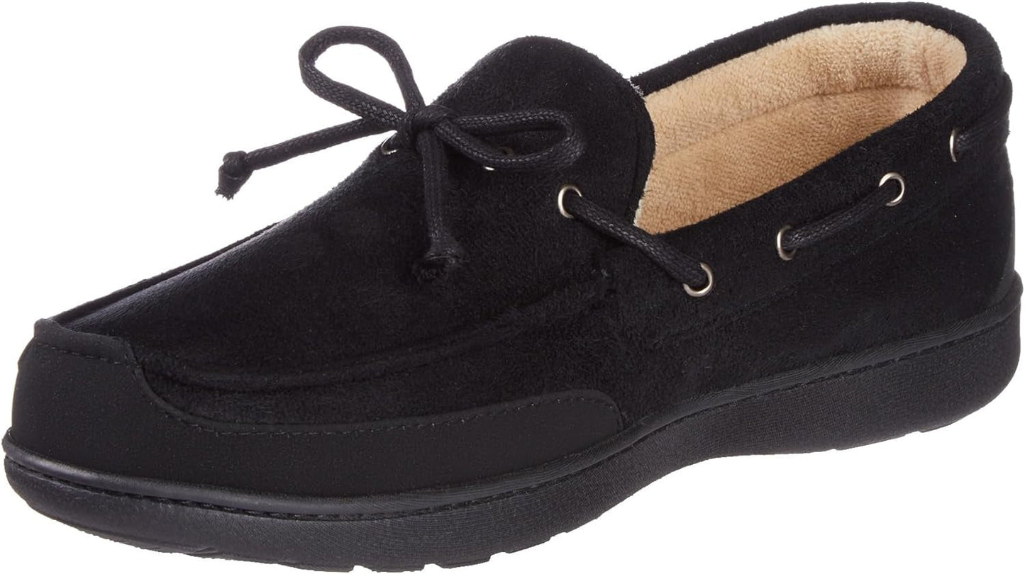 Classic Men's Carter Boater Moccasins - Slipon Style, Flat Heel