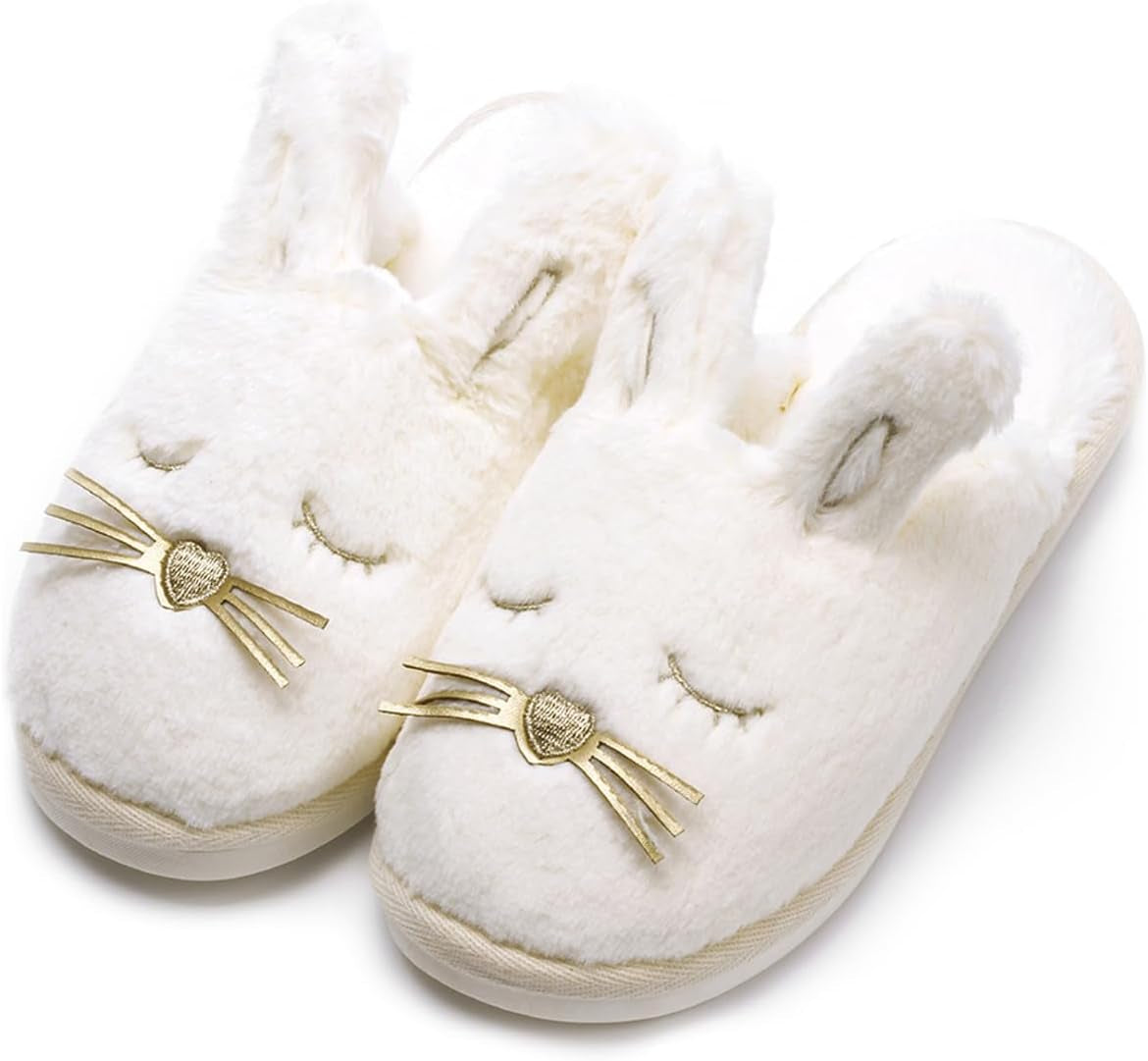 Fuzzy Bunny House Slippers