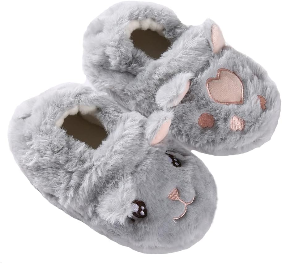 Fuzzy Winter Animal Slippers