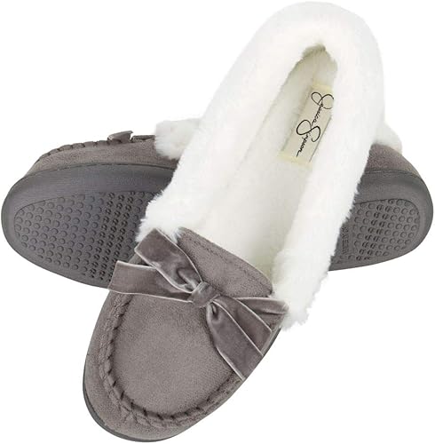 Women's Suede Moccasins - Indoor/Outdoor Winter Shoes - Comfort Active Footwear