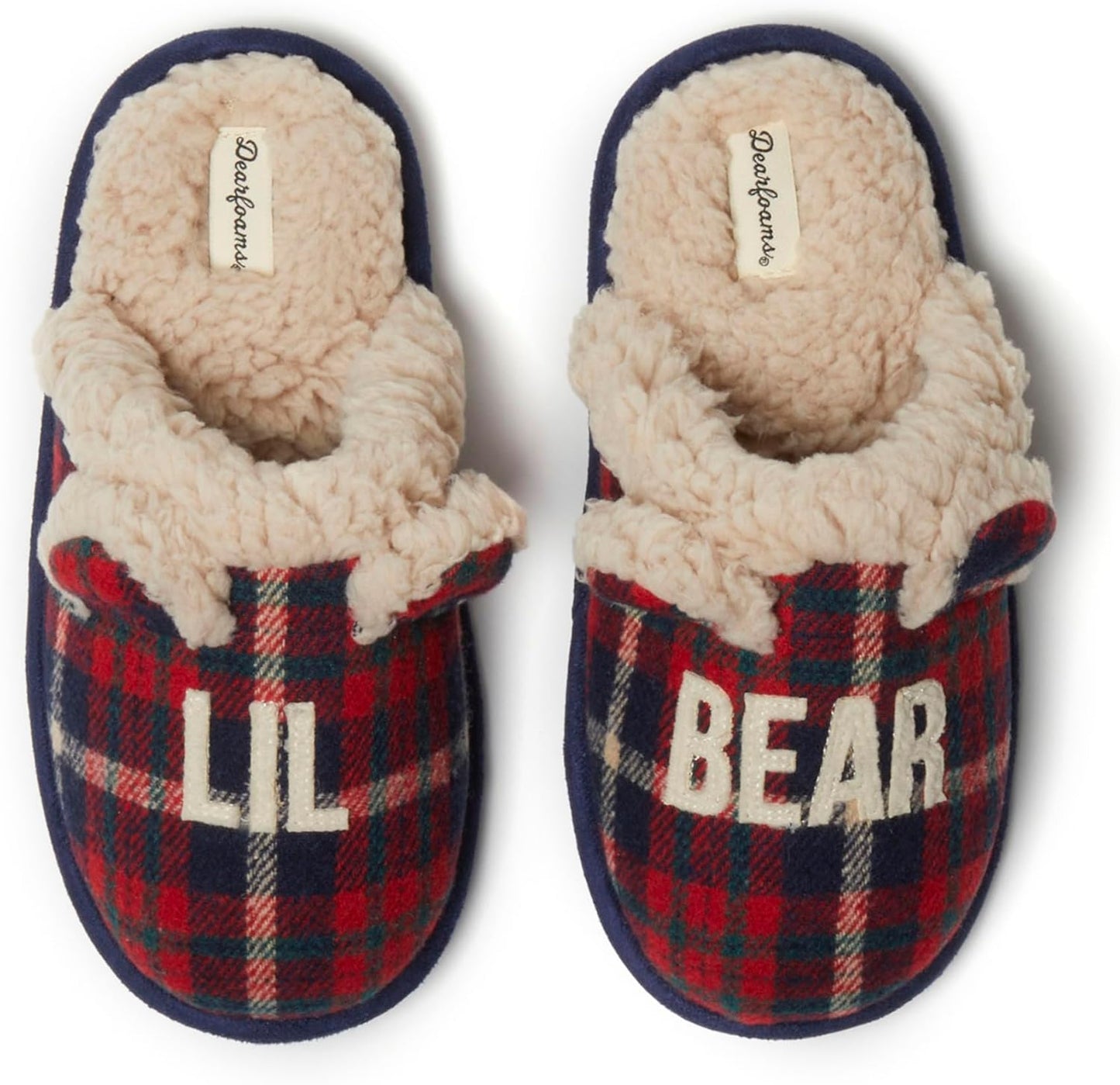 Kids and Toddlers Lil Bear Baby Bear Christmas Holiday Matching Pajama Family Bear Slipper