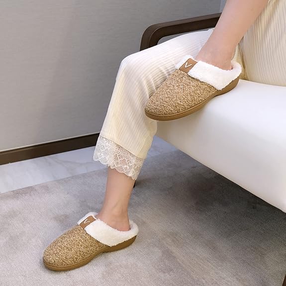 Plush Fleece Lined House Slippers