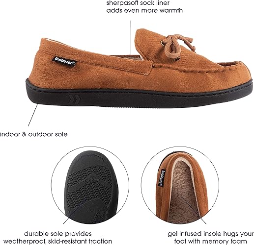 Men's Cushioned Microsuede Moccasins - Classic and Comfortable Footwear