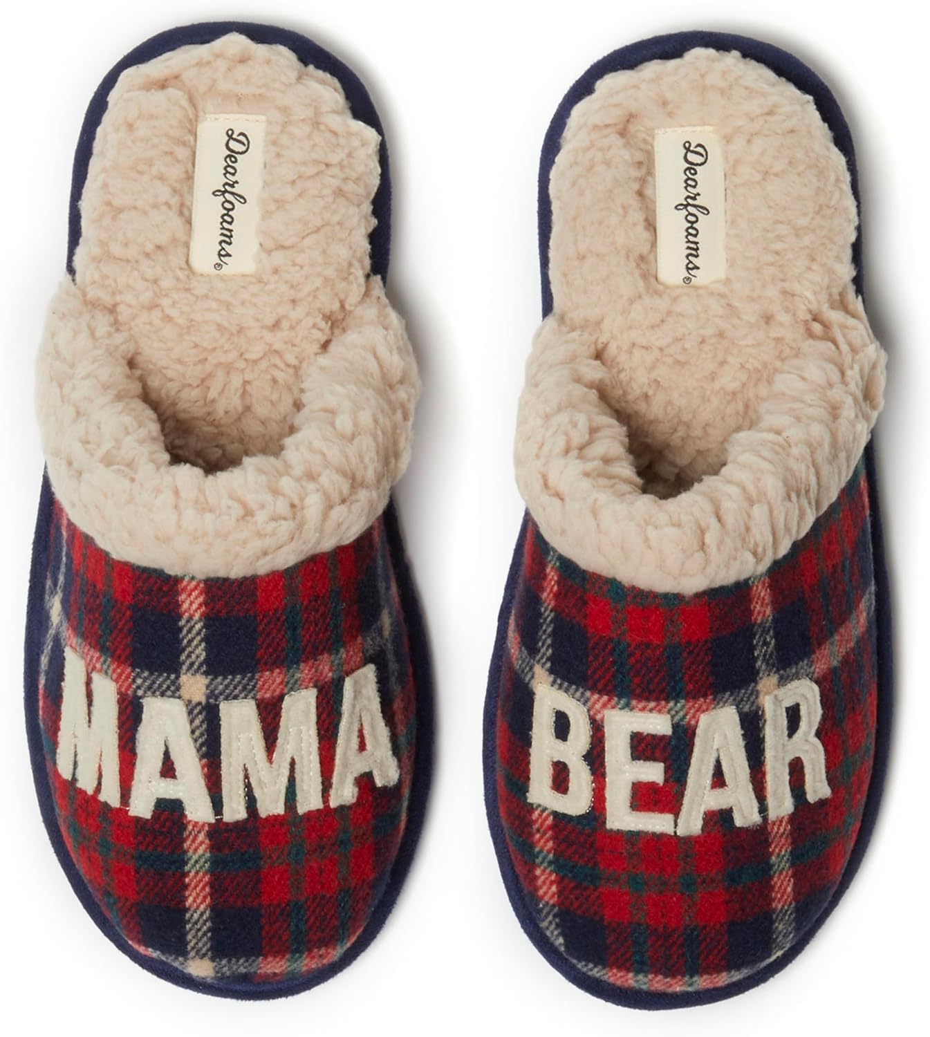 Women’s Christmas Gifts for Mom Cute Matching Family Pajama Mama Bear Slipper