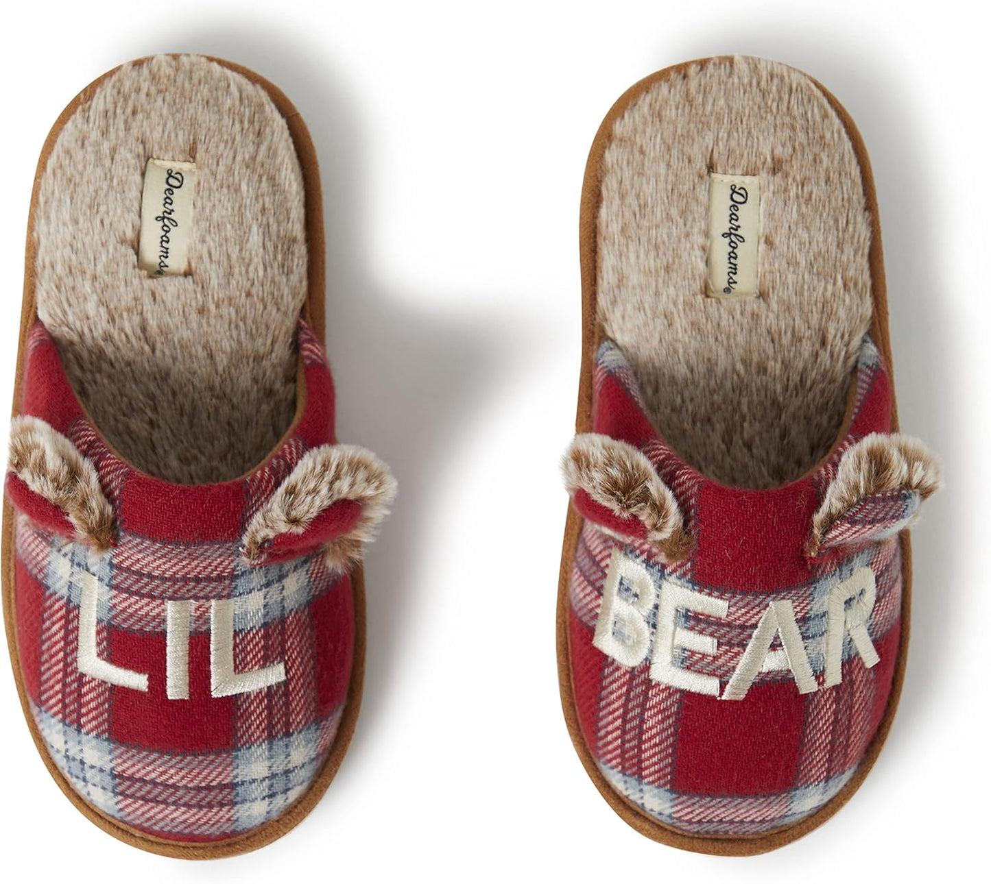 Kids and Toddlers Lil Bear Baby Bear Christmas Holiday Matching Pajama Family Bear Slipper