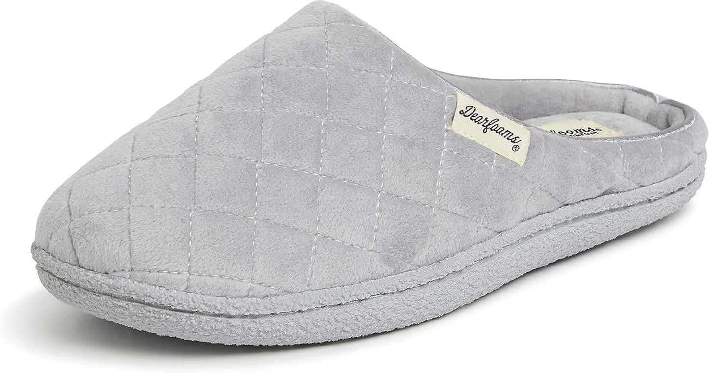 Women's Memory Foam Washable Leslie Clog House Slipper with Wide Widths