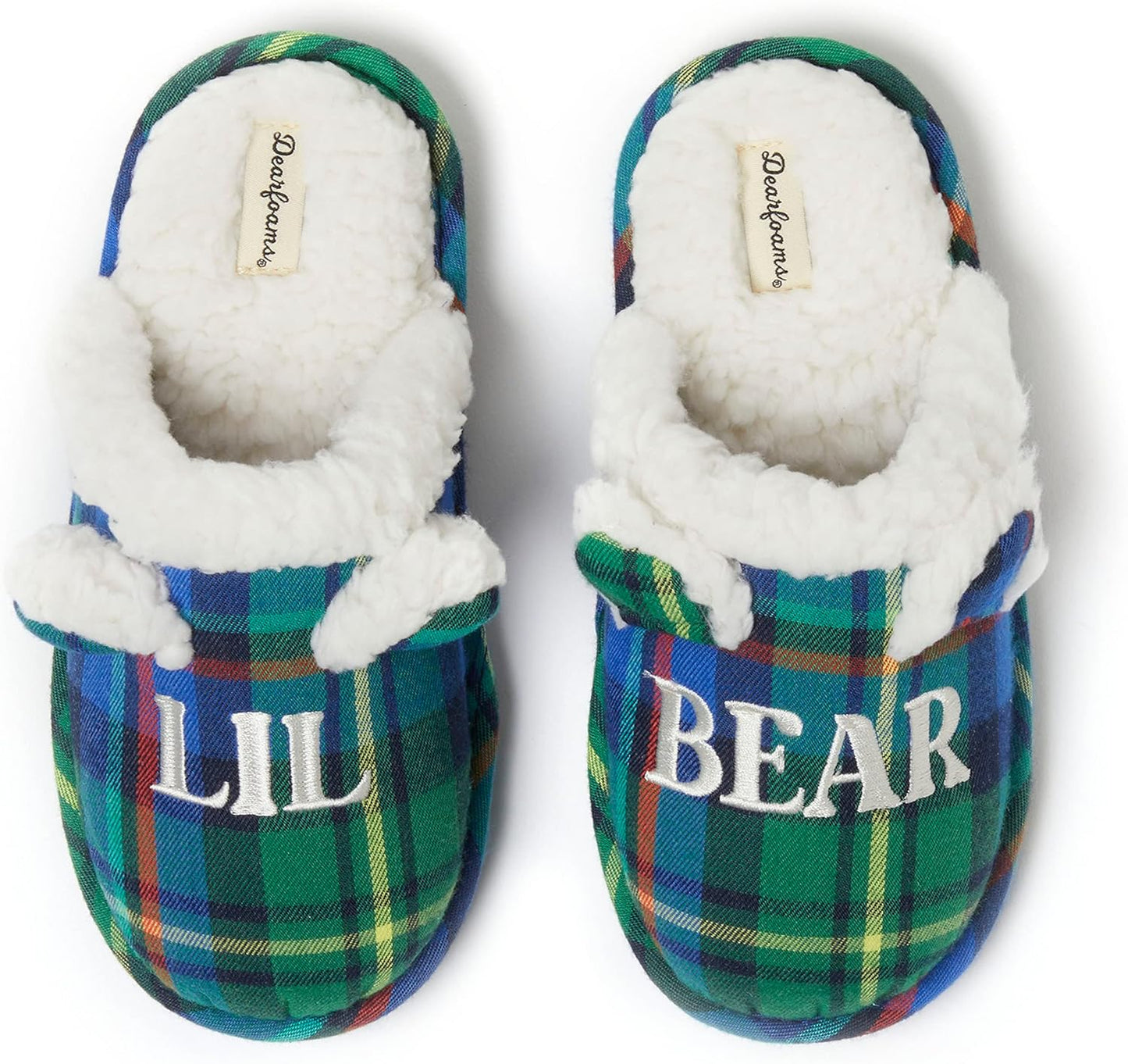 Kids and Toddlers Lil Bear Baby Bear Christmas Holiday Matching Pajama Family Bear Slipper