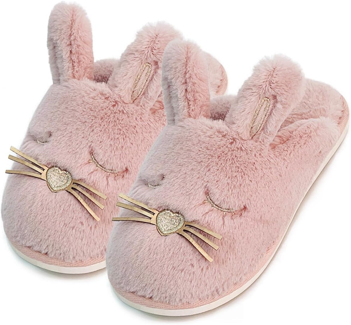 Fuzzy Bunny House Slippers