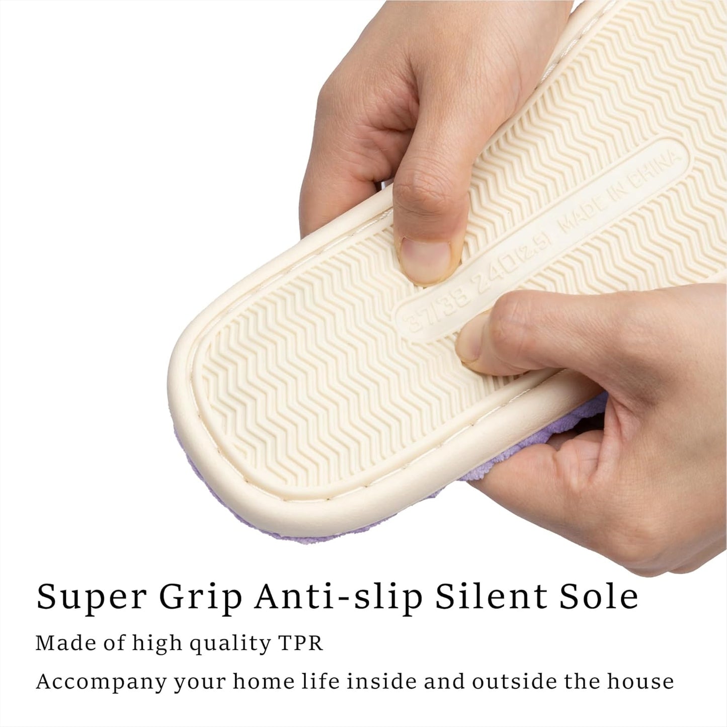 Slippers for Women Memory Foam House Womens Slipper Slides Home Bedroom Bathroom Spa Open Toe Corduroy Bow Slippers Cozy Comfortable