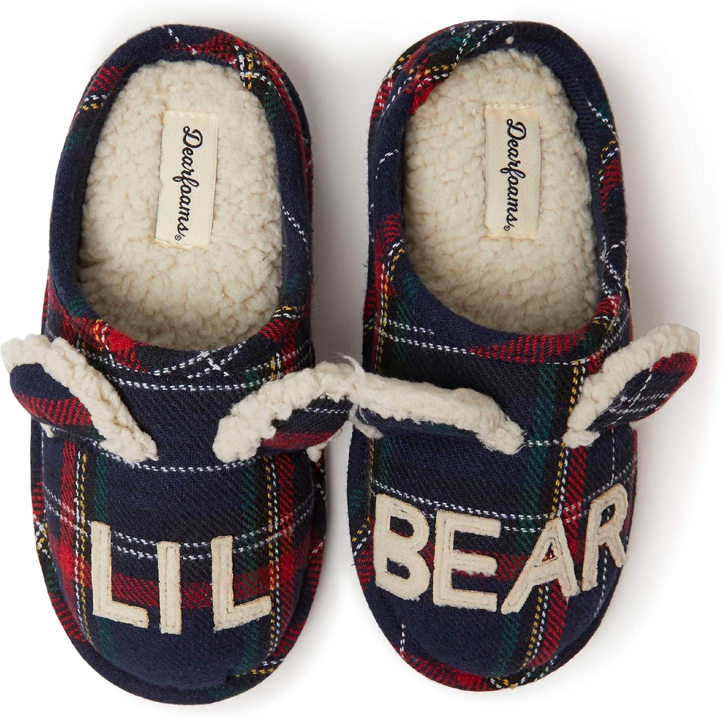 Kids and Toddlers Lil Bear Baby Bear Christmas Holiday Matching Pajama Family Bear Slipper