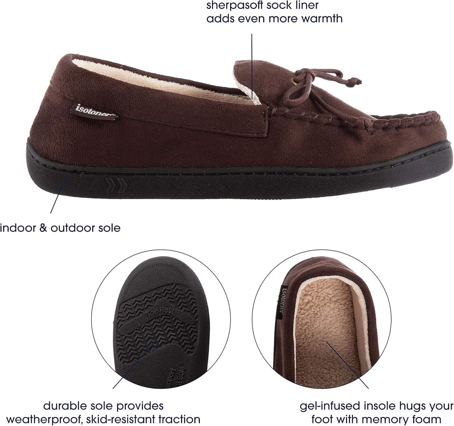 Men's Cushioned Microsuede Moccasins - Classic and Comfortable Footwear