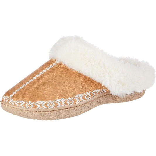 Women's Clara Embroidered Microsuede Clogs - Comfortable and Durable Footwear For Relaxing and Walking