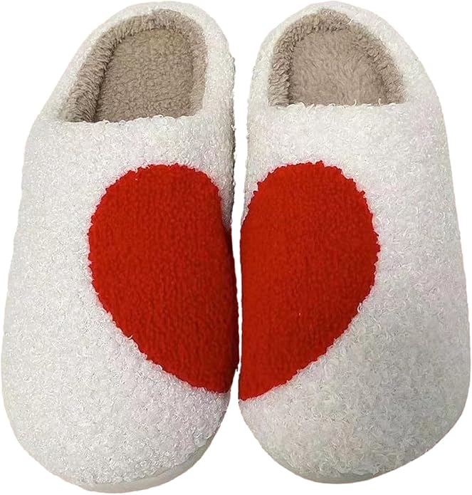 Women's Warm Graphic Holiday Slippers, Indoor, Fluffy & Warm Fleece Slip-On House Shoes, Perfect Gift For Mom, Sister, Girlfriend, & Friends