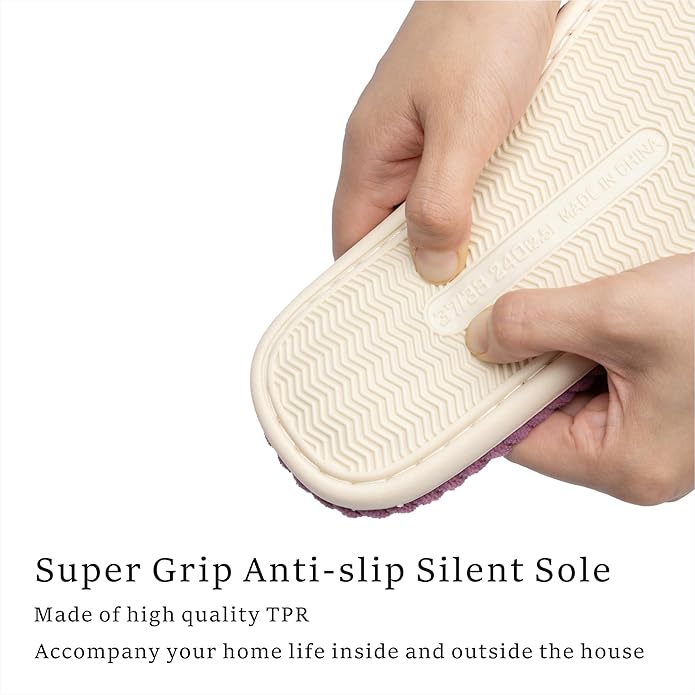 Slippers for Women Memory Foam House Womens Slipper Slides Home Bedroom Bathroom Spa Open Toe Corduroy Bow Slippers Cozy Comfortable