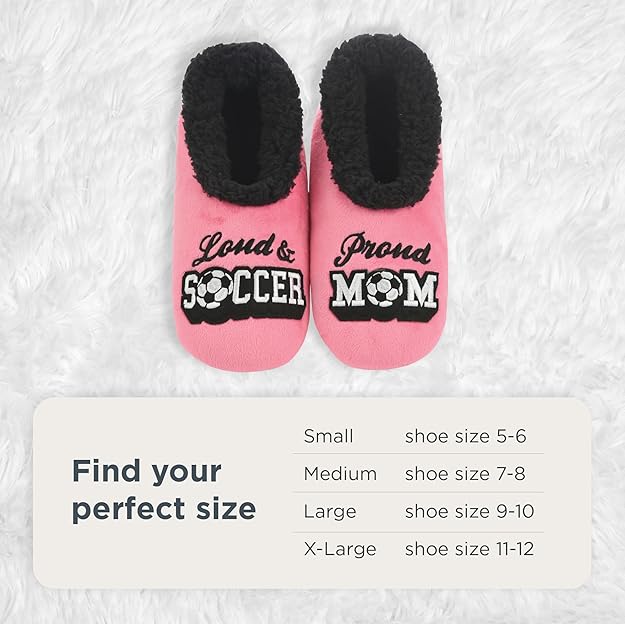 Women's Pairable Cute & Funny Gift Slippers for Mom - Funny House Shoes - Non-Slip Fuzzy Slipper Socks