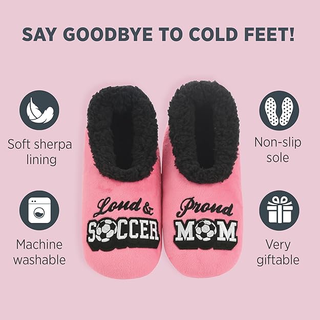 Women's Pairable Cute & Funny Gift Slippers for Mom - Funny House Shoes - Non-Slip Fuzzy Slipper Socks