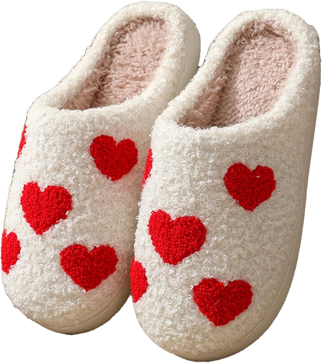 Women's Warm Graphic Christmas Slippers, Indoor, Fluffy & Warm Fleece Slip-On House Shoes, Perfect Gift For Mom, Sister, Girlfriend, Friends