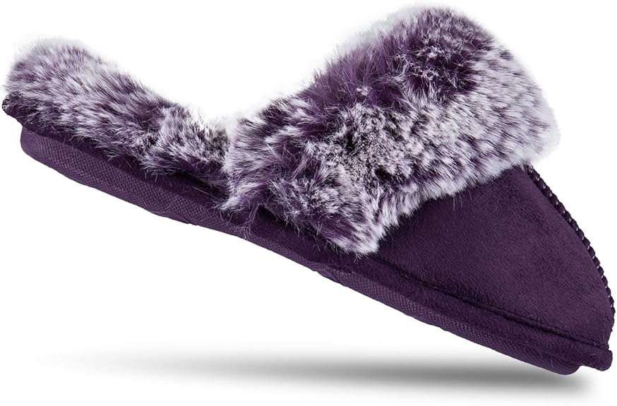 Girl's Faux Fur House Slippers - Classic Comfort Walking Shoes