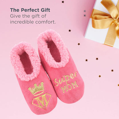 Women's Pairable Cute & Funny Gift Slippers for Mom - Funny House Shoes - Non-Slip Fuzzy Slipper Socks