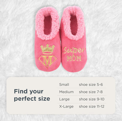 Women's Pairable Cute & Funny Gift Slippers for Mom - Funny House Shoes - Non-Slip Fuzzy Slipper Socks