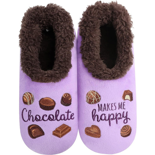 Women's Pairable Funny Food Gift Slippers Funny House Shoes - Non-Slip Fuzzy Slipper Socks