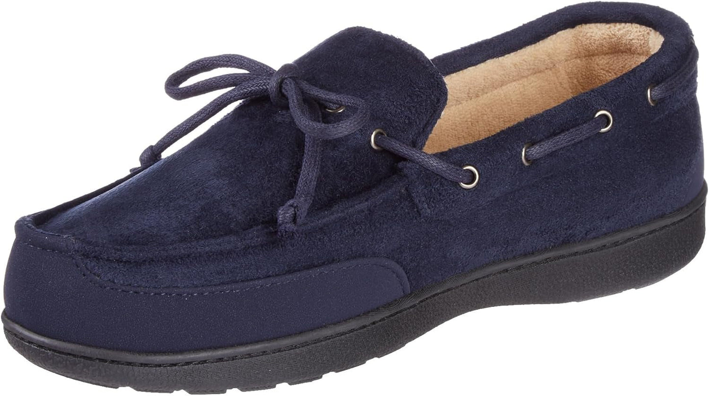 Classic Men's Carter Boater Moccasins - Slipon Style, Flat Heel