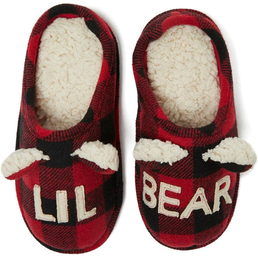 Kids and Toddlers Lil Bear Baby Bear Christmas Holiday Matching Pajama Family Bear Slipper